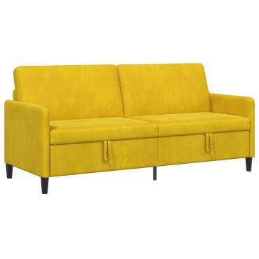 vidaXL Καναπές με Αποθήκευση Κίτρινο 192x78x87cm Πολυεστέρας