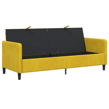 vidaXL Καναπές με Αποθήκευση Κίτρινο 192x78x87cm Πολυεστέρας