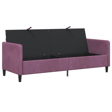 vidaXL Καναπές με Αποθήκευση Μοβ 192x78x87cm Πολυεστέρας