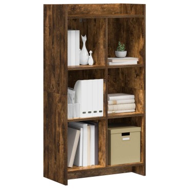 vidaXL Βιβλιοθήκη Καπνισμένο Ξύλο Δρυός 59x30x111 εκ 1 τεμ.