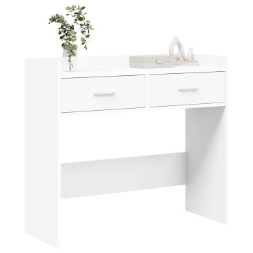vidaXL Τραπέζι κονσόλας Λευκό 90x35x80cm Επεξεργασμένο Ξύλο