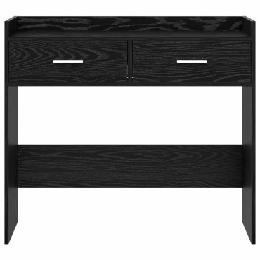 vidaXL Τραπέζι κονσόλας Μαύρη Δρυς 90x35x80cm Επεξεργασμένο Ξύλο