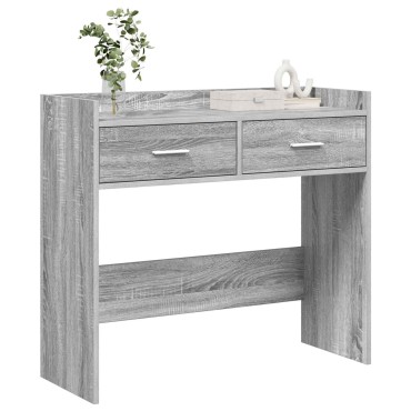 vidaXL Τραπέζι κονσόλας Γκρι Sonoma 90x35x80cm Επεξεργασμένο Ξύλο