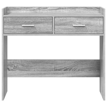 vidaXL Τραπέζι κονσόλας Γκρι Sonoma 90x35x80cm Επεξεργασμένο Ξύλο