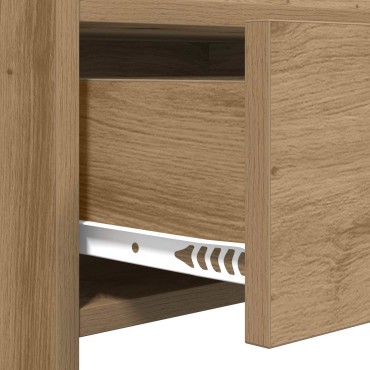 vidaXL Τραπέζι κονσόλας Artisan Δρυς 90x35x80 εκ