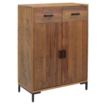 vidaXL Παπουτσοθήκη 75x40x110cm από Μασίφ Ξύλο Πεύκου