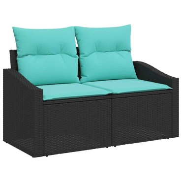 vidaXL Καναπές Κήπου Γκρι 123x62x69cm συνθετικό ρατάν