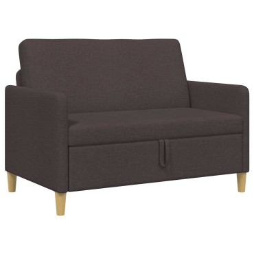 vidaXL Καναπές με Αποθήκευση Σκούρο Καφέ 122x78x87cm Πολυεστέρας