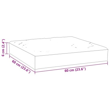 vidaXL Μαξιλάρια Παλέτας Μπορντό από Ύφασμα Oxford 60x60x6cm