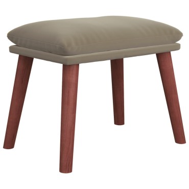 vidaXL Υποπόδιο Ανοιχτό Γκρι 45x29,5x35cm Βελούδινο 1 τεμ.
