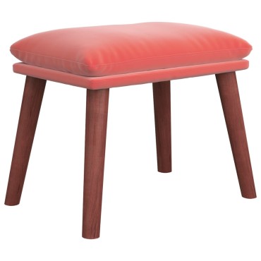 vidaXL Υποπόδιο Ροζ 45x29,5x35cm Βελούδινο 1 τεμ.
