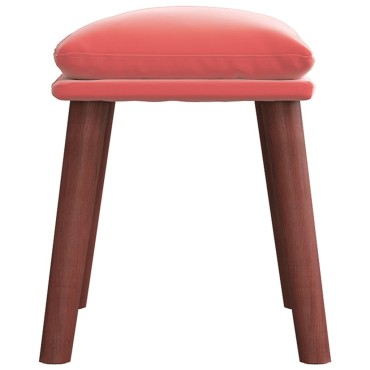 vidaXL Υποπόδιο Ροζ 45x29,5x35cm Βελούδινο 1 τεμ.