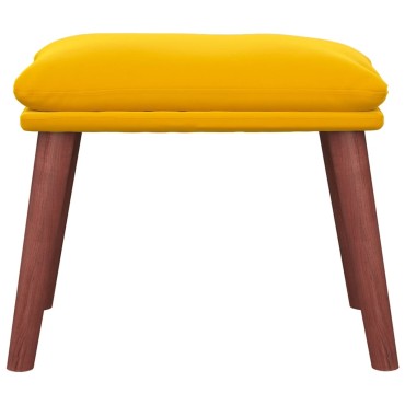 vidaXL Υποπόδιο Μουσταρδί 45x29,5x35cm Βελούδινο 1 τεμ.