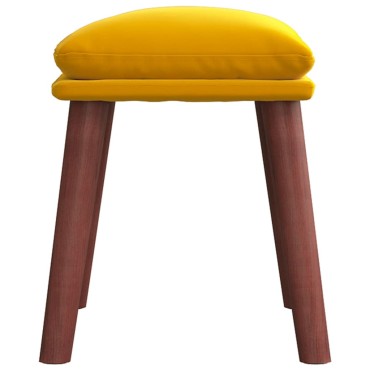 vidaXL Υποπόδιο Μουσταρδί 45x29,5x35cm Βελούδινο 1 τεμ.