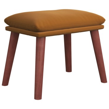 vidaXL Υποπόδιο Καφέ 45x29,5x35cm Βελούδινο 1 τεμ.