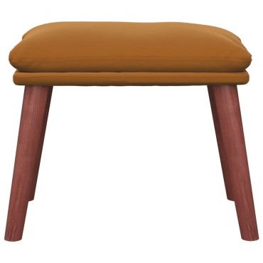 vidaXL Υποπόδιο Καφέ 45x29,5x35cm Βελούδινο 1 τεμ.