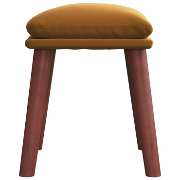 vidaXL Υποπόδιο Καφέ 45x29,5x35cm Βελούδινο 1 τεμ.