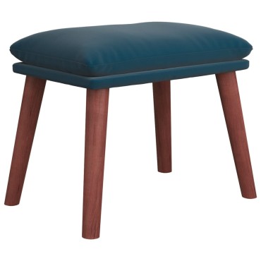 vidaXL Υποπόδιο Μπλε 45x29,5x35cm Βελούδινο 1 τεμ.