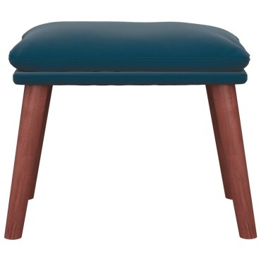 vidaXL Υποπόδιο Μπλε 45x29,5x35cm Βελούδινο 1 τεμ.