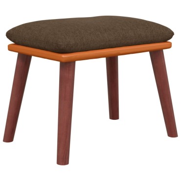 vidaXL Υποπόδιο Καφέ 45x29,5x35cm Ύφασμα & Συνθετικό Δέρμα 1 τεμ.