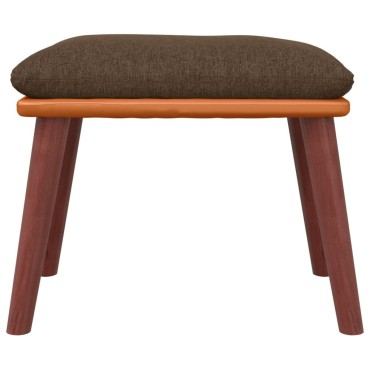 vidaXL Υποπόδιο Καφέ 45x29,5x35cm Ύφασμα & Συνθετικό Δέρμα 1 τεμ.