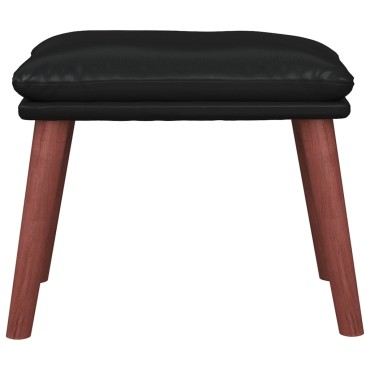 vidaXL Υποπόδιο Μαύρο 45x29,5x35cm από Συνθετικό Δέρμα 1 τεμ.