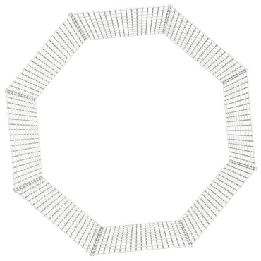 vidaXL Περίβλημα Ζώων Ελεύθερης Βοσκής 8 Πάνελ 54x100 εκ. από Γαλβανισμένο Σίδερο