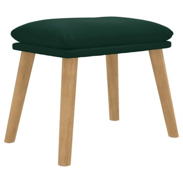 vidaXL Υποπόδιο Σκούρο Πράσινο 45x29,5x35cm Βελούδινο 1 τεμ.