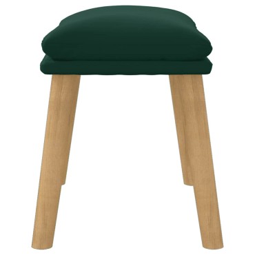 vidaXL Υποπόδιο Σκούρο Πράσινο 45x29,5x35cm Βελούδινο 1 τεμ.