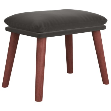 vidaXL Υποπόδιο Σκούρο Γκρι 45x29,5x35cm Βελούδινο 1 τεμ.