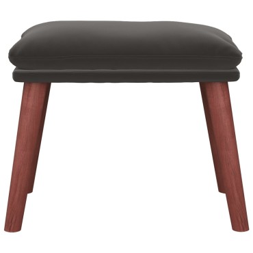 vidaXL Υποπόδιο Σκούρο Γκρι 45x29,5x35cm Βελούδινο 1 τεμ.