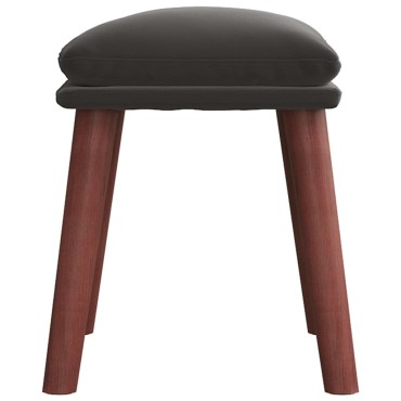 vidaXL Υποπόδιο Σκούρο Γκρι 45x29,5x35cm Βελούδινο 1 τεμ.