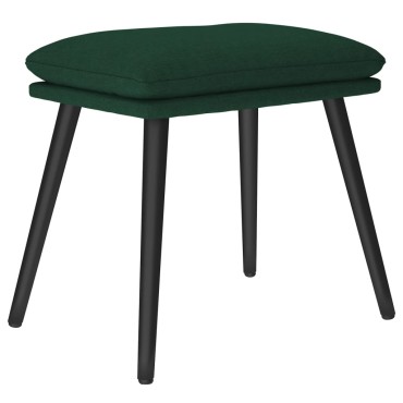 vidaXL Υποπόδιο Σκούρο Πράσινο 45x29,5x35cm Υφασμάτινο 1 τεμ.