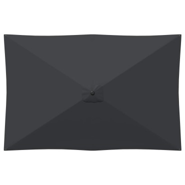 vidaXL Ομπρέλα Κήπου 200 x 300 cm Πολυεστέρας Ορθογώνιος Ανθρακί