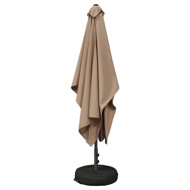 vidaXL Ομπρέλα Κήπου με Βάση 200 x 300 cm Πολυεστέρας Ορθογώνιος Taupe