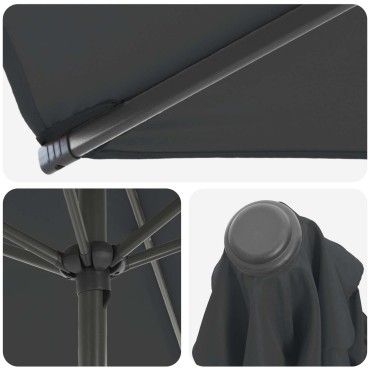 vidaXL Ομπρέλα Κήπου με Βάση 200 x 300 cm Πολυεστέρας Ορθογώνιος