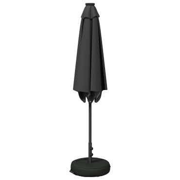 vidaXL Ομπρέλα Κήπου με LED Φώτα και Βάση 270 x 270 εκ Πολυεστέρας
