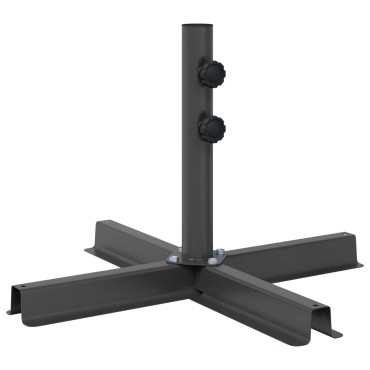 vidaXL Βάση ομπρέλας βεράντας 53 x 53 x 40 cm Ατσάλι Μαύρο