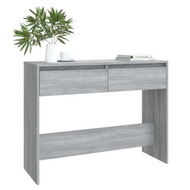 vidaXL Τραπέζι Κονσόλα Γκρι Sonoma 100x35x76,5cm Επεξεργ. Ξύλο 1 τεμ.