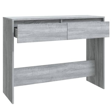 vidaXL Τραπέζι Κονσόλα Γκρι Sonoma 100x35x76,5cm Επεξεργ. Ξύλο 1 τεμ.