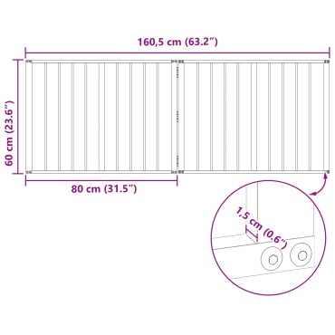 vidaXL Πόρτα Σκύλου 2 τμχ. Μαύρο 80 x 60 cm Γαλβανισμένος Χάλυβας