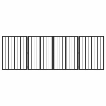 vidaXL Πόρτα Σκύλου 4 τμχ. Μαύρο 60 x 80 cm Επικαλυμμένος Χάλυβας