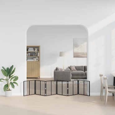 vidaXL Πόρτα Σκύλου 6 τμχ. Μαύρο 60 x 60 cm Γαλβανισμένος Χάλυβας