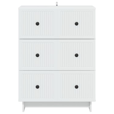 vidaXL Ντουλάπι με Συρτάρια Λευκό 66x34,5x90cm Επεξεργασμένο Ξύλο 1 τεμ.