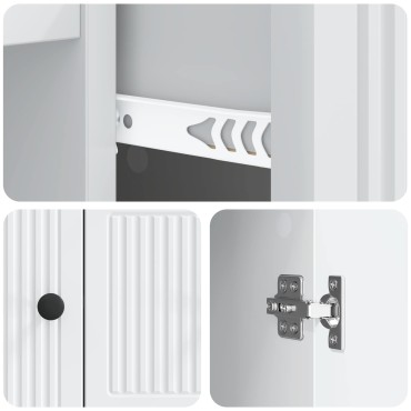 vidaXL Πλαϊνό γραφείο Λευκό 66x34,5x90cm Επεξεργασμένο Ξύλο 1 τεμ.