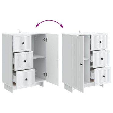 vidaXL Πλαϊνό γραφείο Λευκό 66x34,5x90cm Επεξεργασμένο Ξύλο 1 τεμ.