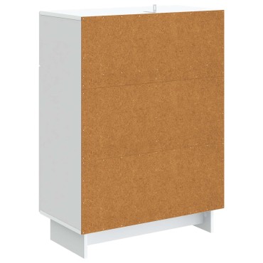 vidaXL Πλαϊνό γραφείο Λευκό 66x34,5x90cm Επεξεργασμένο Ξύλο 1 τεμ.