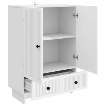 vidaXL Πλαϊνό γραφείο Λευκός 66x34,5x95cm 1 τεμ.