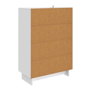 vidaXL Πλαϊνό γραφείο Λευκός 66x34,5x95cm 1 τεμ.