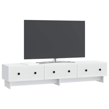 vidaXL Ντουλάπι TV Λευκό 147x34,5x30cm Επεξεργασμένο Ξύλο